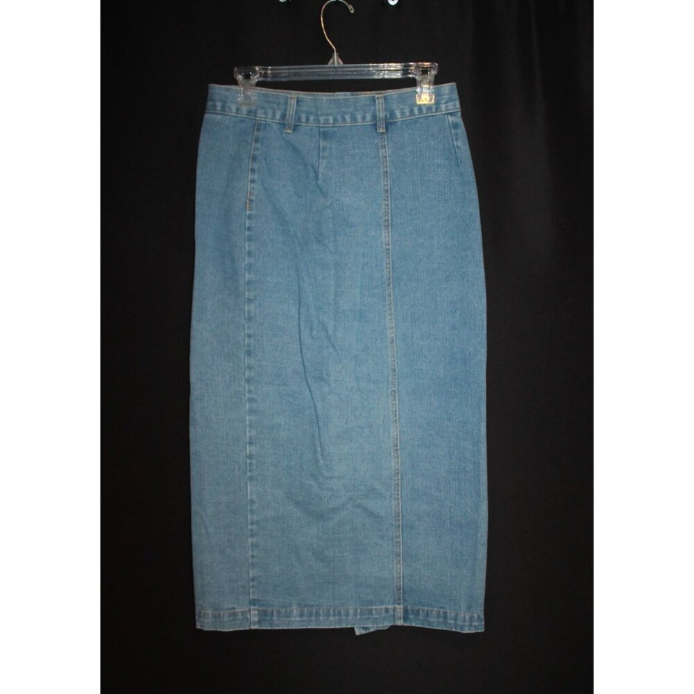 Charlie Charlie Charlotte Women's Long Denim Blue Skirt Size M 30x33 NEW - Picture 2 of 2